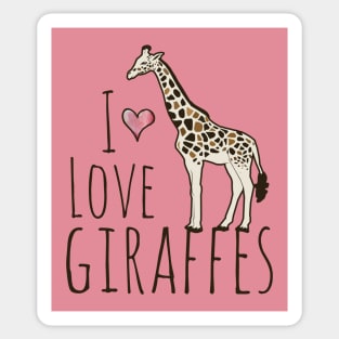 I love giraffes giraffe lover Sticker